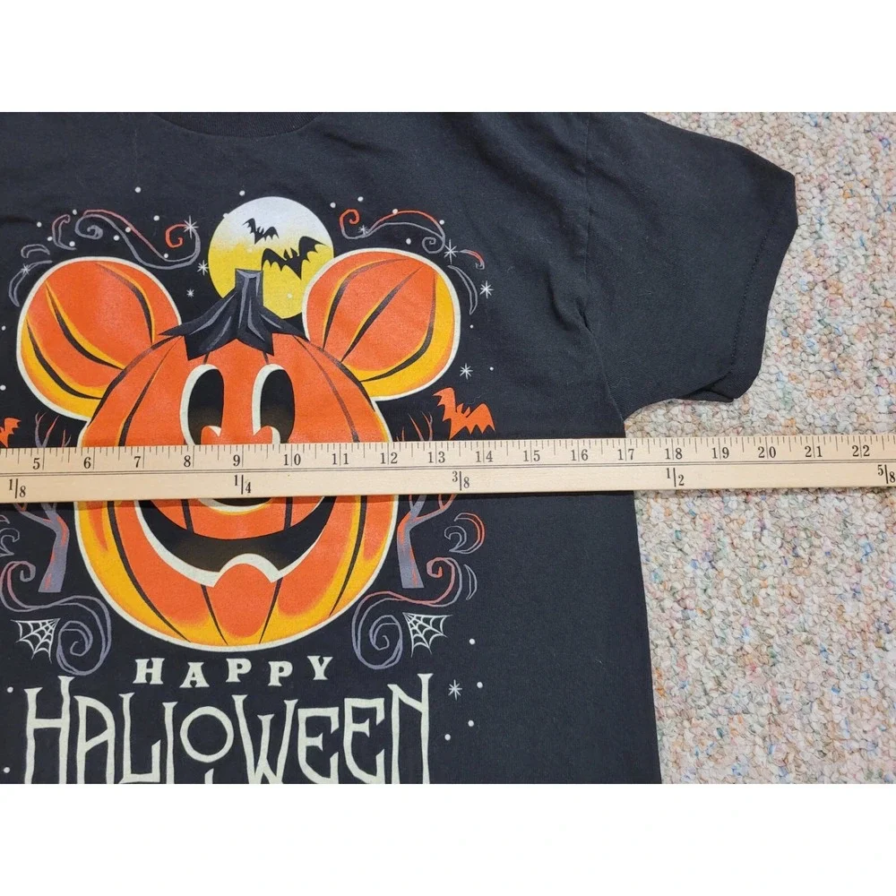 Disney Parks Shirt Kids Large Black Mickey Mouse Pumpkin Happy Halloween 2018